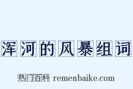 浑河的风暴组词是什么意思的图片
